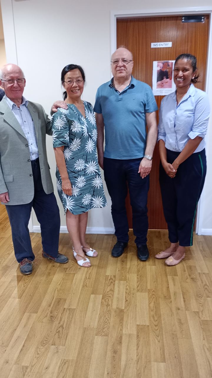 Photo:  Partners and staff wish Dr Lim all the very best for her retirement Left to right:  Dr Teatino, Dr Lim, Dr Geranmayeh and Dr Ridley